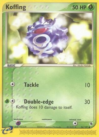 Koffing (54/109) Reverse Holofoil [EX: Ruby & Sapphire] Pokemon Single Pokémon