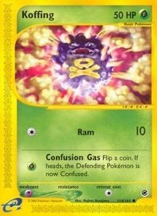 Koffing (114/165) Reverse Holofoil [Vintage: Expedition] Pokemon Single Pokémon