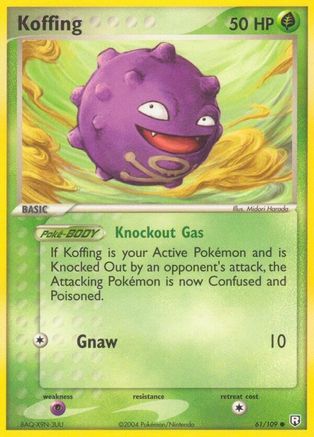 Koffing (61/109) Reverse Holofoil [EX: Team Rocket Returns] Pokemon Single Pokémon