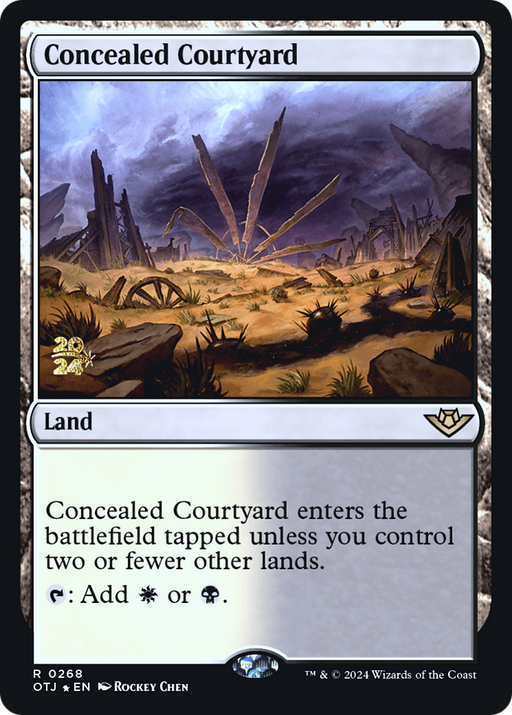 Concealed Courtyard (OTJ) (PRE-268) [Outlaws of Thunder Junction Promos] Foil MTG Single Wizards of the Coast