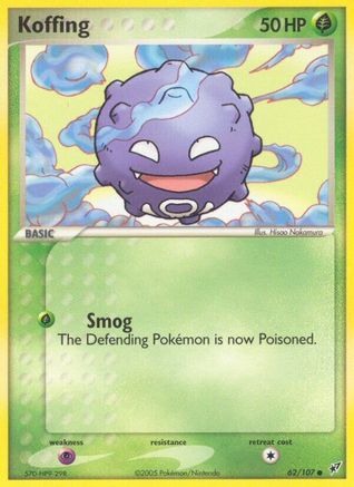 Koffing (62/107) [EX: Deoxys] Pokemon Single Pokémon