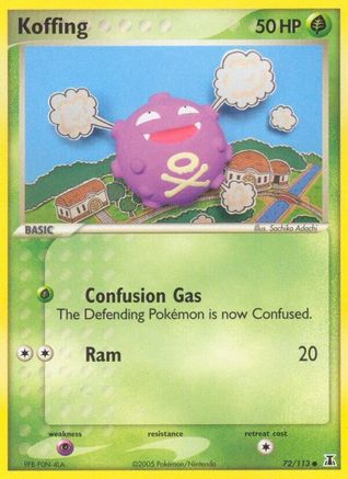 Koffing (72/113) [EX: Delta Species] Pokemon Single Pokémon