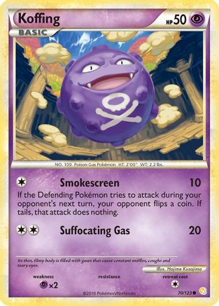 Koffing (70/123) Reverse Holofoil [HGSS: Base Set] Pokemon Single Pokémon