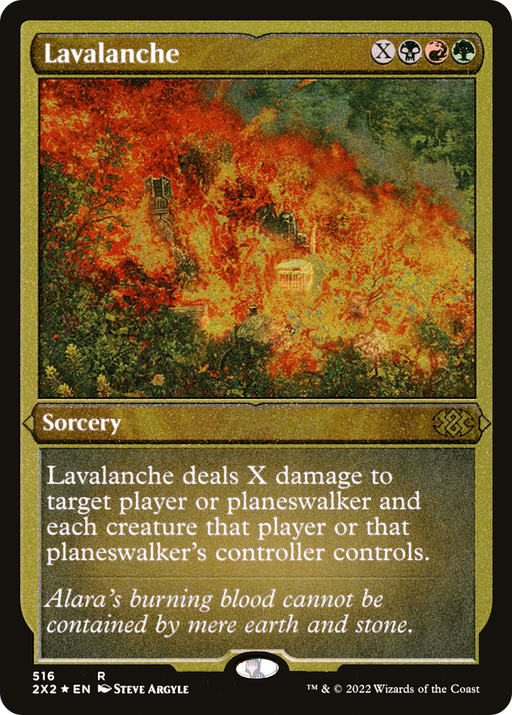 Lavalanche (Foil Etched) (2X2-516) [Double Masters 2022] Foil MTG Single Wizards of the Coast
