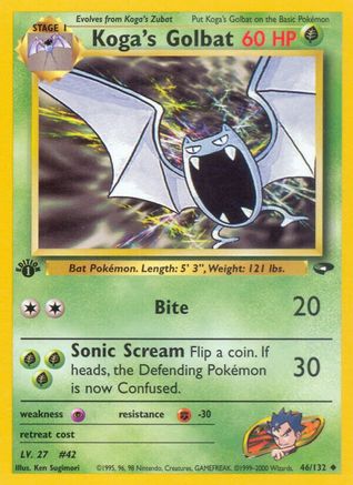 Koga's Golbat (46/132) 1st Edition [Vintage: Gym Challenge] Pokemon Single Pokémon