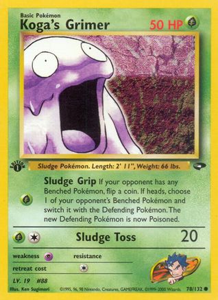 Koga's Grimer (78/132) 1st Edition [Vintage: Gym Challenge] Pokemon Single Pokémon