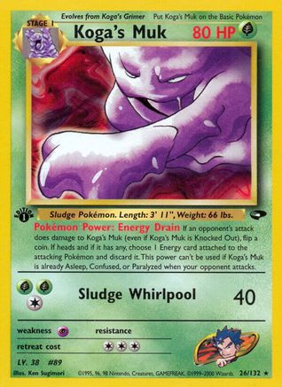 Koga's Muk (26/132) 1st Edition [Vintage: Gym Challenge] Pokemon Single Pokémon