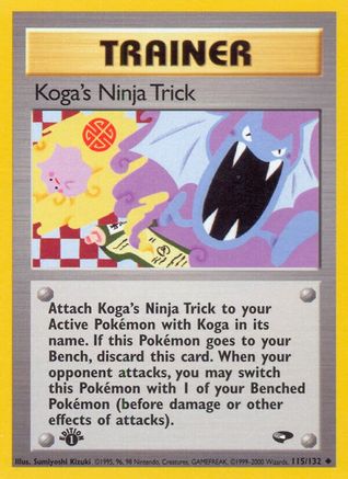 Koga's Ninja Trick (115/132) 1st Edition [Vintage: Gym Challenge] Pokemon Single Pokémon