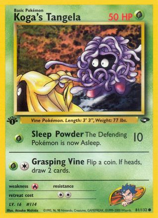 Koga's Tangela (81/132) 1st Edition [Vintage: Gym Challenge] Pokemon Single Pokémon