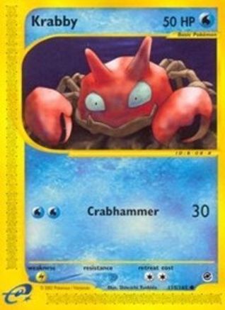 Krabby (115/165) Reverse Holofoil [Vintage: Expedition] Pokemon Single Pokémon