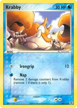 Krabby (66/112) Reverse Holofoil [EX: FireRed & LeafGreen] Pokemon Single Pokémon