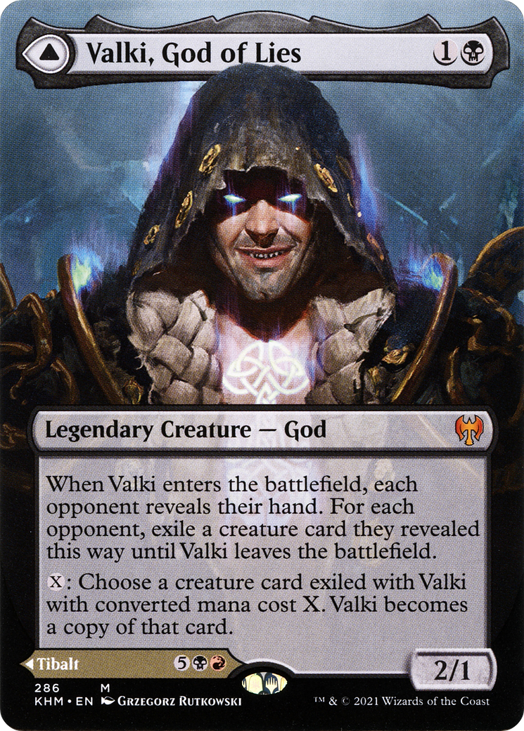 Valki, God of Lies (KHM-286) [Kaldheim] (Borderless) Foil MTG Single Wizards of the Coast