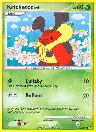 Kricketot (78/127) Reverse Holofoil [Platinum: Base set] Pokemon Single Pokémon