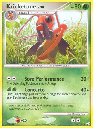 Kricketune (/123) Reverse Holofoil [DP: Mysterious Treasures] Pokemon Single Pokémon