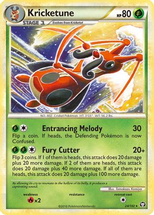 Kricketune (24/102) Reverse Holofoil [HGSS: Triumphant] Pokemon Single Pokémon