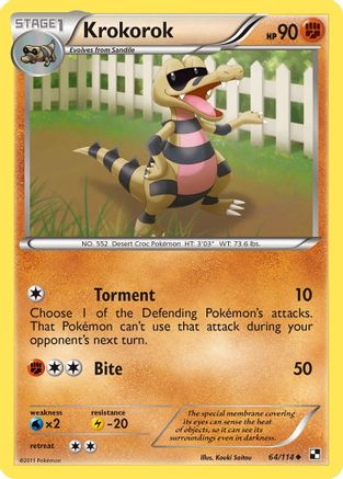 Krokorok (/114) [BW: Base Set] Pokemon Single Pokémon