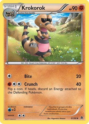 Krokorok (/98) [BW: Emerging Powers] Pokemon Single Pokémon