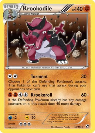 Krookodile (65/114) Reverse Holofoil [BW: Base Set] Pokemon Single Pokémon