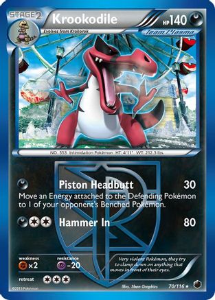 Krookodile (Team Plasma) (/116) Reverse Holofoil [BW: Plasma Freeze] Pokemon Single Pokémon