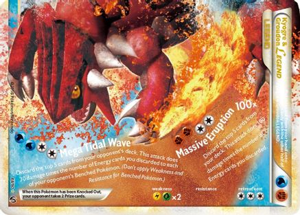 Kyogre & Groudon Legend (Bottom) (/90) Holofoil [HGSS: Undaunted] Pokemon Single Pokémon