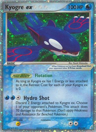 Kyogre ex (/100) Holofoil [EX: Crystal Guardians] Pokemon Single Pokémon