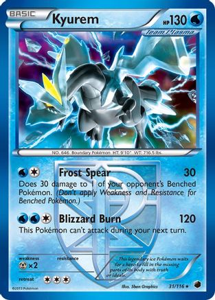 Kyurem (Team Plasma) (31/116) - [BW: Plasma Freeze] Holofoil Pokemon Single Pokémon