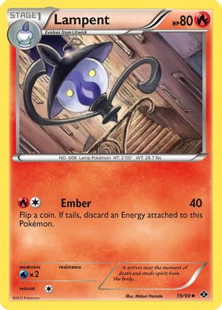 Lampent 19/99 Reverse Holofoil [BW: Next Destinies] Pokemon Single Pokémon