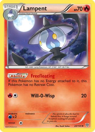 Lampent (/135) Reverse Holofoil [BW: Plasma Storm] Pokemon Single Pokémon