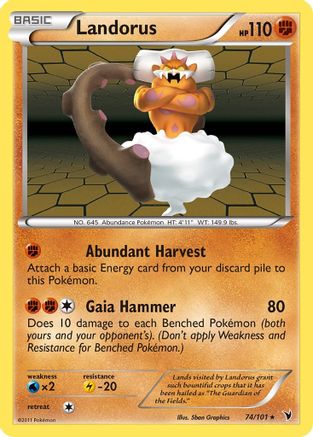 Landorus (/101) Holofoil [BW: Noble Victories] Pokemon Single Pokémon