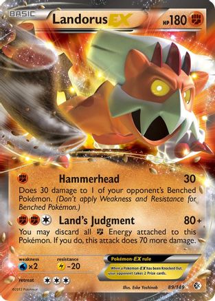 Landorus EX (/149) Holofoil [BW: Boundaries Crossed] Pokemon Single Pokémon