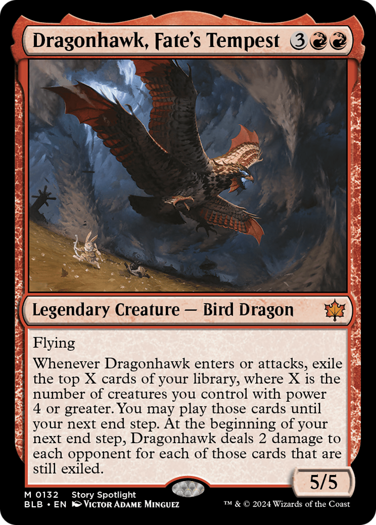 Dragonhawk, Fate's Tempest (BLB-132) [Bloomburrow] MTG Single Wizards of the Coast