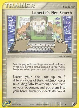 Lanette's Net Search (/100) Reverse Holofoil [EX: Sandstorm] Pokemon Single Pokémon