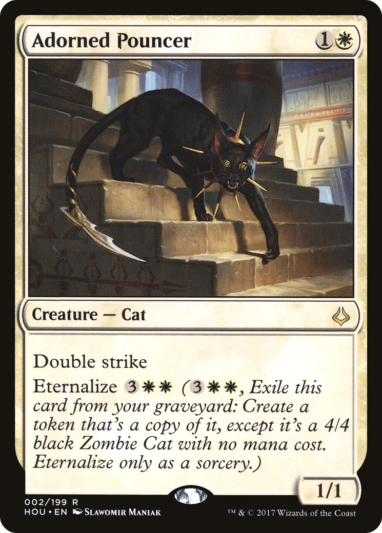 Adorned Pouncer (HOU-002) [Hour of Devastation] Foil MTG Single Wizards of the Coast