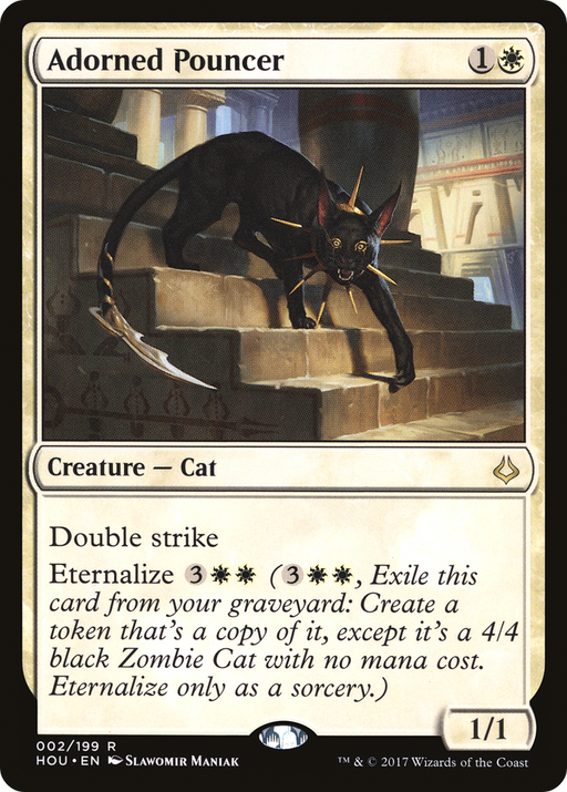 Adorned Pouncer (HOU-002) [Hour of Devastation] MTG Single Wizards of the Coast