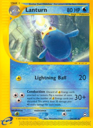 Lanturn (20) (/147) Reverse Holofoil [Vintage: Aquapolis] Pokemon Single Pokémon
