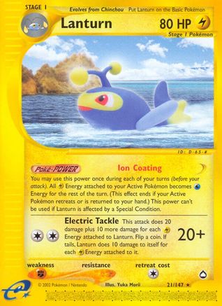 Lanturn (21) (/147) [Vintage: Aquapolis] Pokemon Single Pokémon