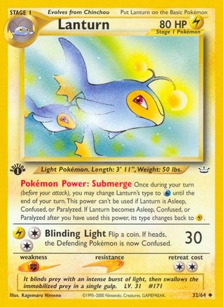 Lanturn (32/64) 1st Edition [Vintage: Neo Revelation] Pokemon Single Pokémon