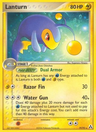 Lanturn (/92) Reverse Holofoil [EX: Legend Maker] Pokemon Single Pokémon