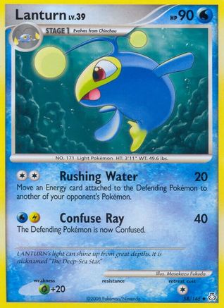Lanturn (58) (/146) Reverse Holofoil [DP: Legends Awakened] Pokemon Single Pokémon