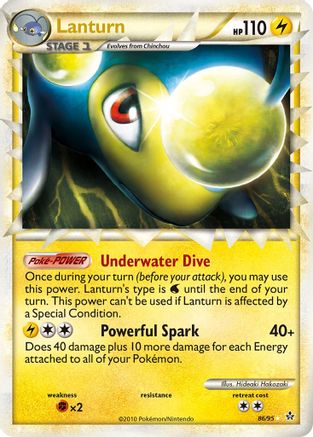 Lanturn (Prime) (86/95) Holofoil [HGSS: Unleashed] Pokemon Single Pokémon