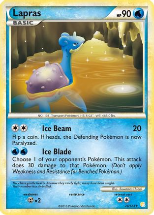 Lapras (24/123) Reverse Holofoil [HGSS: Base Set] Pokemon Single Pokémon