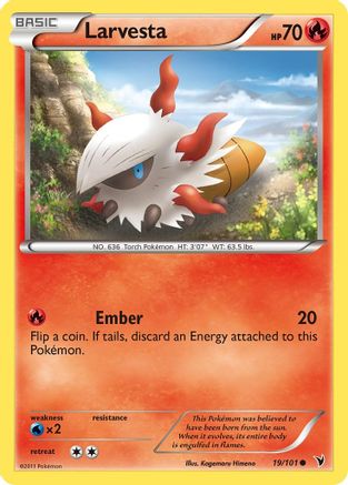 Larvesta (19) (/101) [BW: Noble Victories] Pokemon Single Pokémon