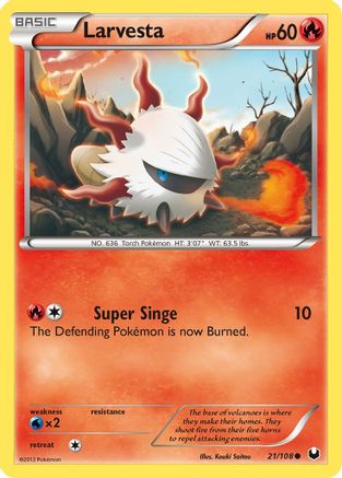 Larvesta (21) (/108) [BW: Dark Explorers] Pokemon Single Pokémon