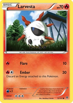 Larvesta (/101) [BW: Plasma Blast] Pokemon Single Pokémon