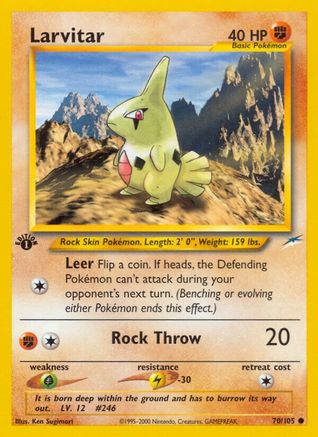 Larvitar (70/105) 1st Edition [Vintage: Neo Destiny] Pokemon Single Pokémon