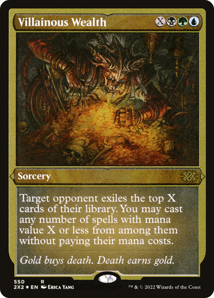 Villainous Wealth (Foil Etched) (2X2-550) [Double Masters 2022] Foil MTG Single Wizards of the Coast