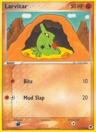 Larvitar (51/101) Reverse Holofoil [EX: Dragon Frontiers] Pokemon Single Pokémon