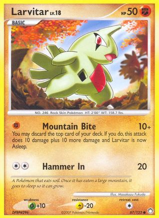 Larvitar (/123) Reverse Holofoil [DP: Mysterious Treasures] Pokemon Single Pokémon