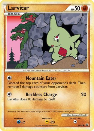 Larvitar (50/95) Reverse Holofoil [HGSS: Unleashed] Pokemon Single Pokémon