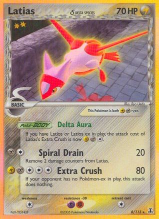 Latias (Delta Species) (8/113) Reverse Holofoil [EX: Delta Species] Pokemon Single Pokémon